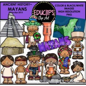 Ancient History - Mayans Clip Art Bundle {Educlips Clipart}