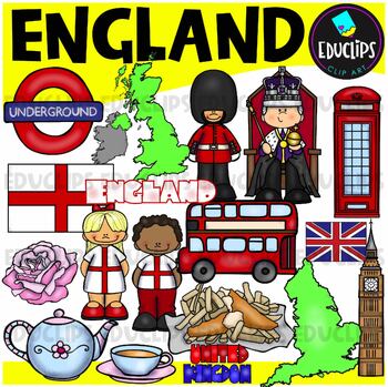 England Clip Art Set {Educlips Clipart}