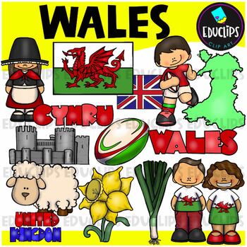 Wales Clip Art Set {Educlips Clipart}