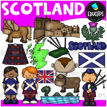 Scotland Clip Art Set {Educlips Clipart}