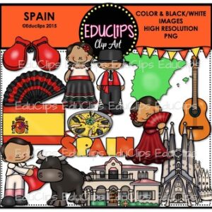 Spain Clip Art Bundle {Educlips Clipart}