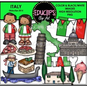 Italy Clip Art Bundle {Educlips Clipart}