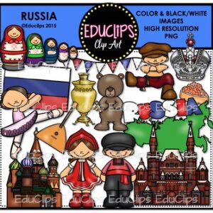 Russia Clip Art Bundle {Educlips Clipart}