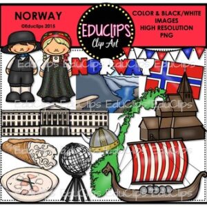 Norway Clip Art Bundle {Educlips Clipart}