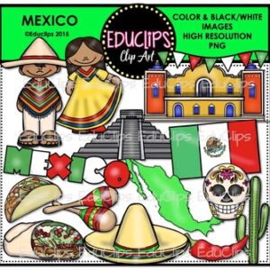 Mexico Clip Art Bundle {Educlips Clipart}