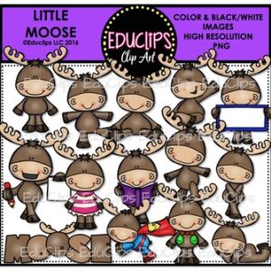 Little Moose Clip Art Bundle {Educlips Clipart}