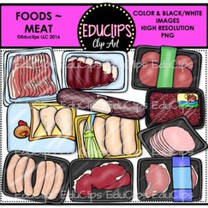 Food~Meat Clip Art Bundle {Educlips Clipart}