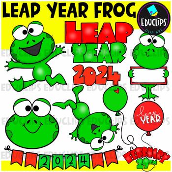 Leap Year Frog Clip Art Set {Educlips Clipart}
