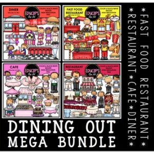 Dining Out Clip Art Mega Bundle {Educlips Clipart}