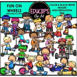 Fun On Wheels Clip Art Bundle {Educlips Clipart}