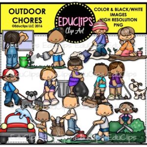Outdoor Chores Clip Art Bundle {Educlips Clipart}
