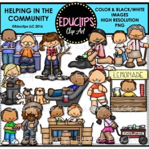 Helping In The Community Clip Art Bundle {Educlips Clipart}