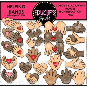 Helping Hands Clip Art Bundle {Educlips Clipart}