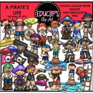 A Pirate's Life Clip Art Bundle {Educlips Clipart}