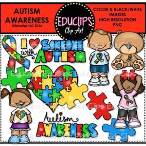 Autism Awareness Clip Art Bundle {Educlips Clipart}