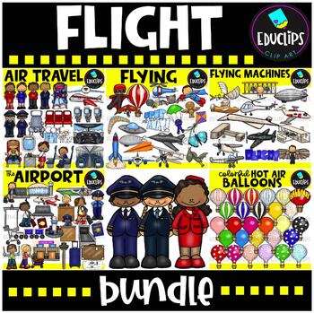 Flight Clip Art Mega Bundle {Educlips Clipart}