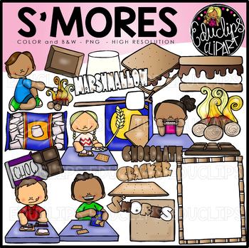 S'mores Clip Art Bundle {Educlips Clipart}