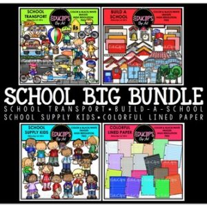 School Big Clip Art Bundle {Educlips Clipart}