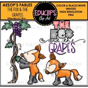 The Fox And The Grapes (Aesop's Fable) Clip Art Bundle {Educlips Clipart}