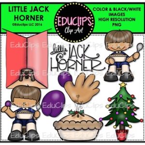 Little Jack Horner Nursery Rhyme Clip Art Bundle {Educlips Clipart}
