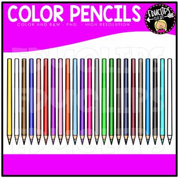 Color Pencils Clip Art Bundle {Educlips Clipart}