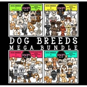 Dog Breeds Clip Art Mega Bundle {Educlips Clipart}