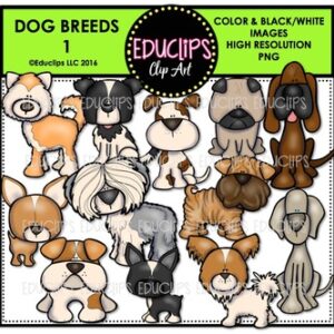 Dog Breeds 1 Clip Art Bundle {Educlips Clipart}