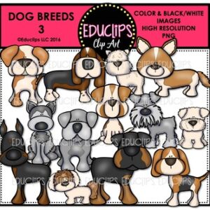 Dog Breeds 3 Clip Art Bundle {Educlips Clipart}