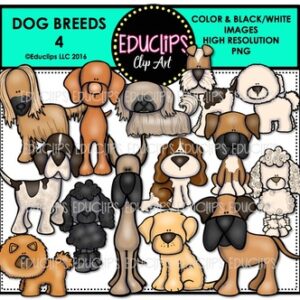 Dog Breeds 4 Clip Art Bundle {Educlips Clipart}