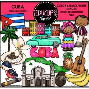 Cuba Clip Art Bundle {Educlips Clipart}