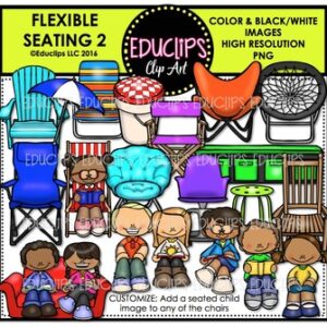 Flexible Seating 2 Clip Art Bundle {Educlips Clipart}