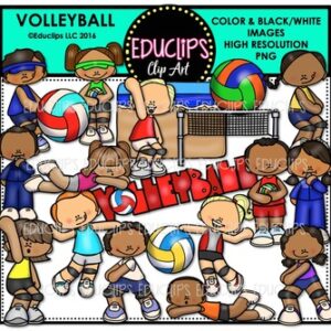 Volleyball Clip Art Bundle {Educlips Clipart}
