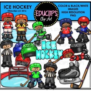 Ice Hockey Clip Art Bundle {Educlips Clipart}