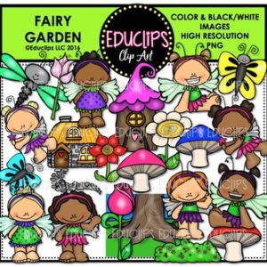 Fairy Garden Clip Art Bundle  {Educlips Clipart}
