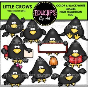Little Crows Clip Art Bundle  {Educlips Clipart}