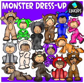 Monster Dress-Up Clip Art Bundle  {Educlips Clipart}