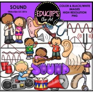 Sound Clip Art Bundle  {Educlips Clipart}