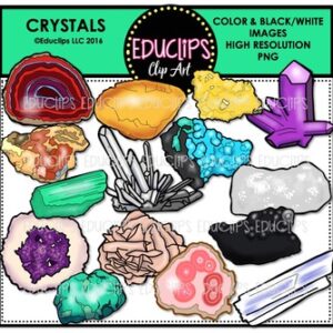 Crystals Clip Art Bundle  {Educlips Clipart}