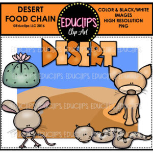 Desert Food Chain Clip Art Mini Bundle {Educlips Clipart}