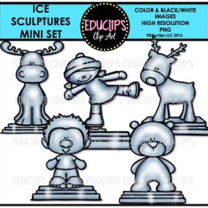 Ice Sculpture Clip Art Mini Bundle {Educlips Clipart}