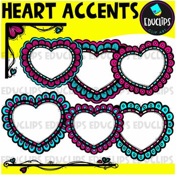 Heart Accents Clip Art Mini Set {Educlips Clipart}
