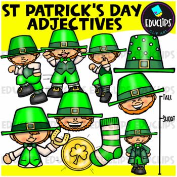 St Patrick's Day Adjectives Clip Art Set {Educlips Clipart}