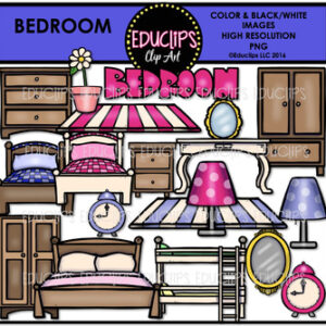 Parts of a House~Bedroom Clip Art Bundle {Educlips Clipart)