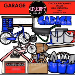 Parts of a House~Garage Clip Art Bundle {Educlips Clipart}