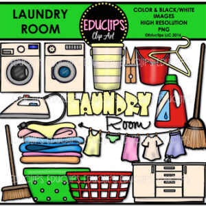 Parts of a House~Laundry Room Clip Art Bundle {Educlips Clipart}