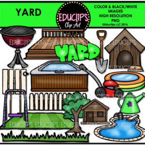 Parts of a House~Yard Clip Art Bundle {Educlips Clipart}