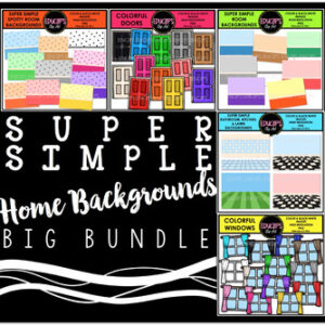 Super Simple Home Backgrounds Clip Art Big Bundle {Educlips Clipart}