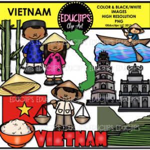 Vietnam Clip Art Bundle {Educlips Clipart}