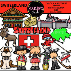Switzerland Clip Art Bundle {Educlips Clipart}