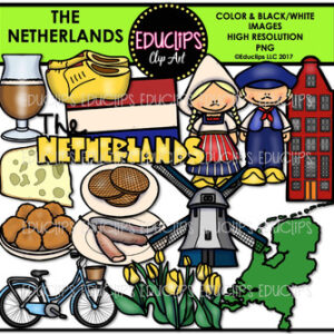 The Netherlands Clip Art Bundle {Educlips Clipart}